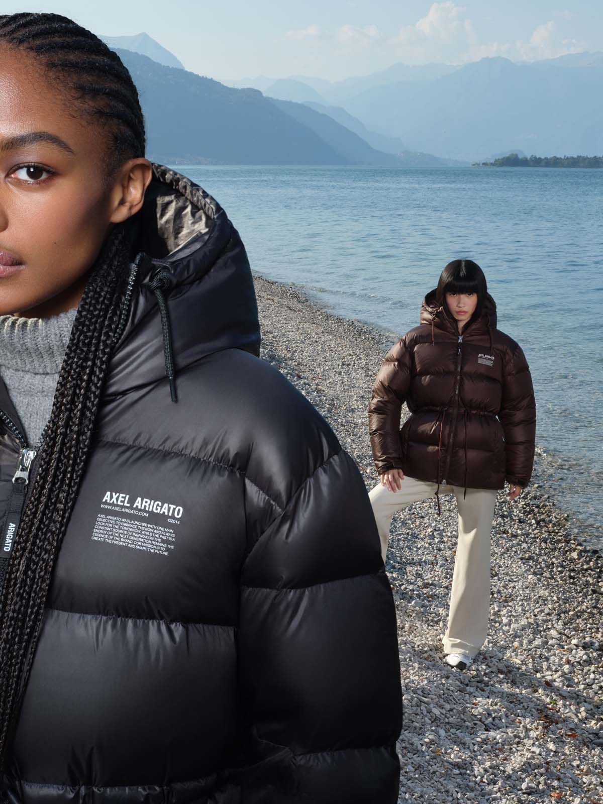 puffer jacket axel arigato photo campaign