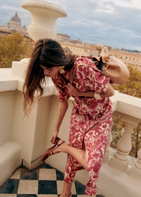 sezane shoot collection in rome