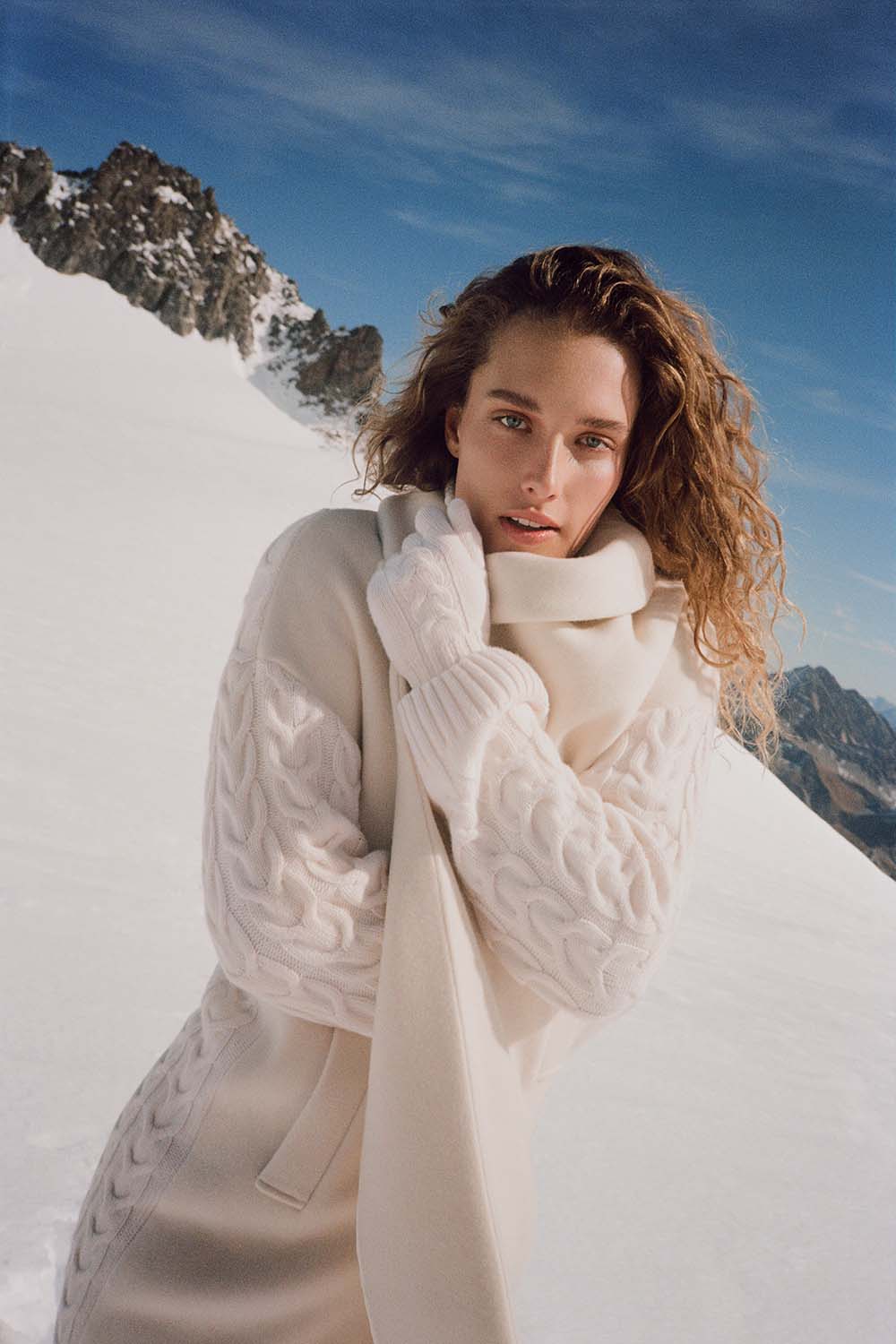 Skyway Monte Bianco fashion campaign location scouting Alps