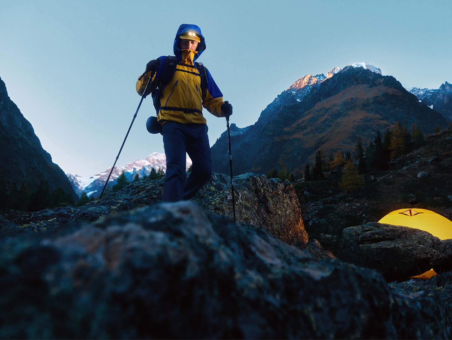 Remote mountain location production service Alps