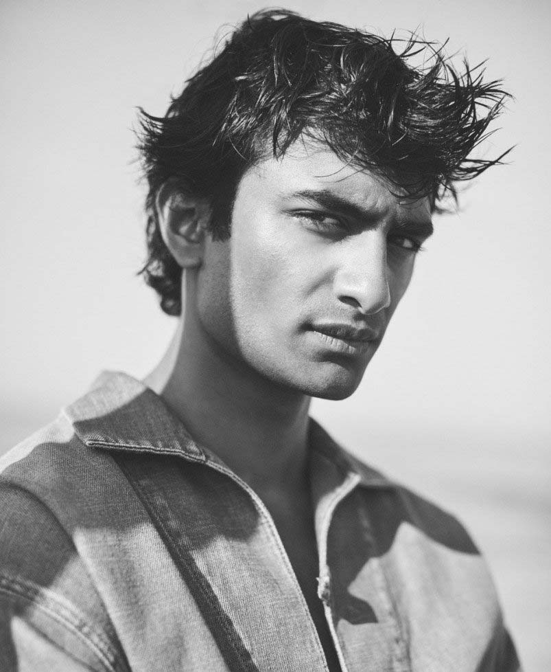 Male model beach shoot on the coast of Puglia managed by Courage Production