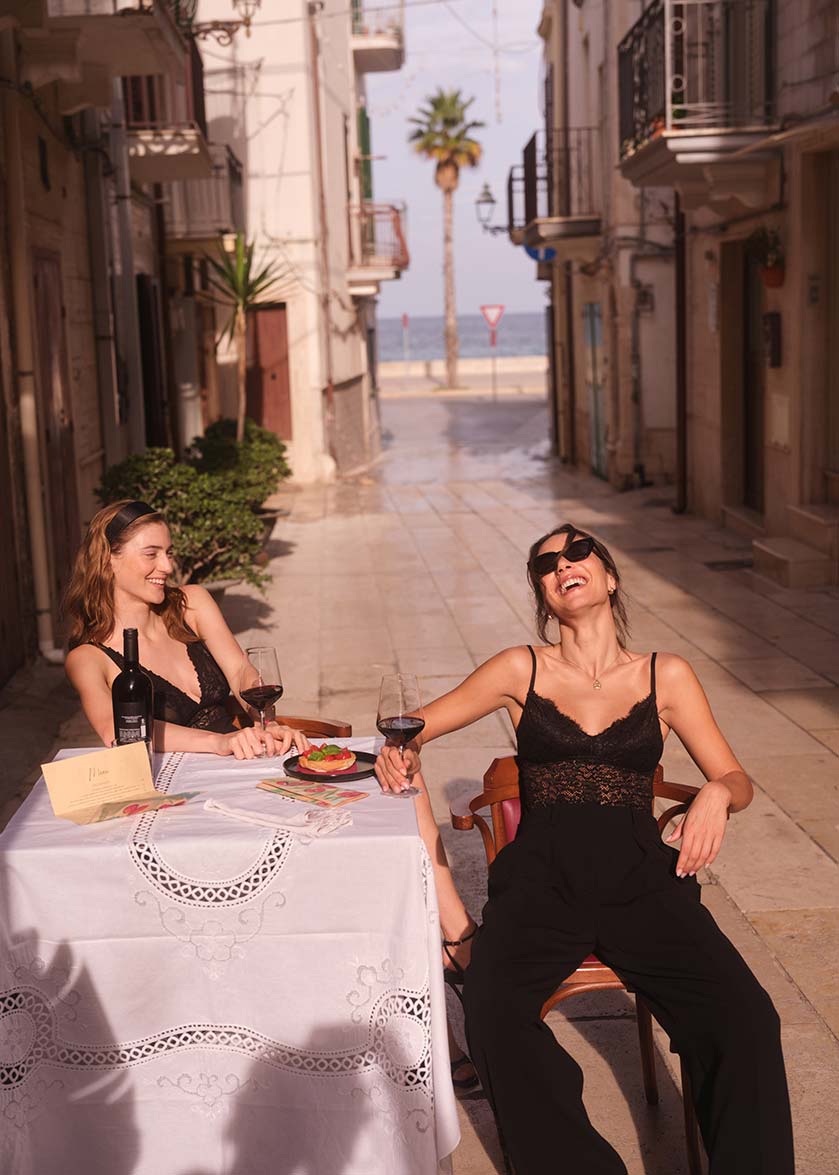 Luxury lingerie photo production for Cosabella shot in Puglia by Courage Production