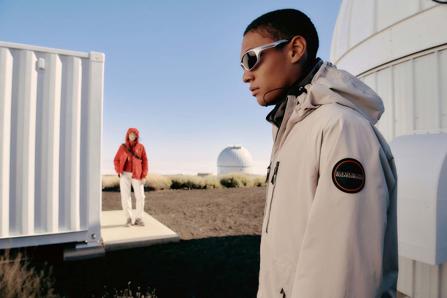 Fashion photographer Nicolò Parsenziani on set during the global outdoor photo production