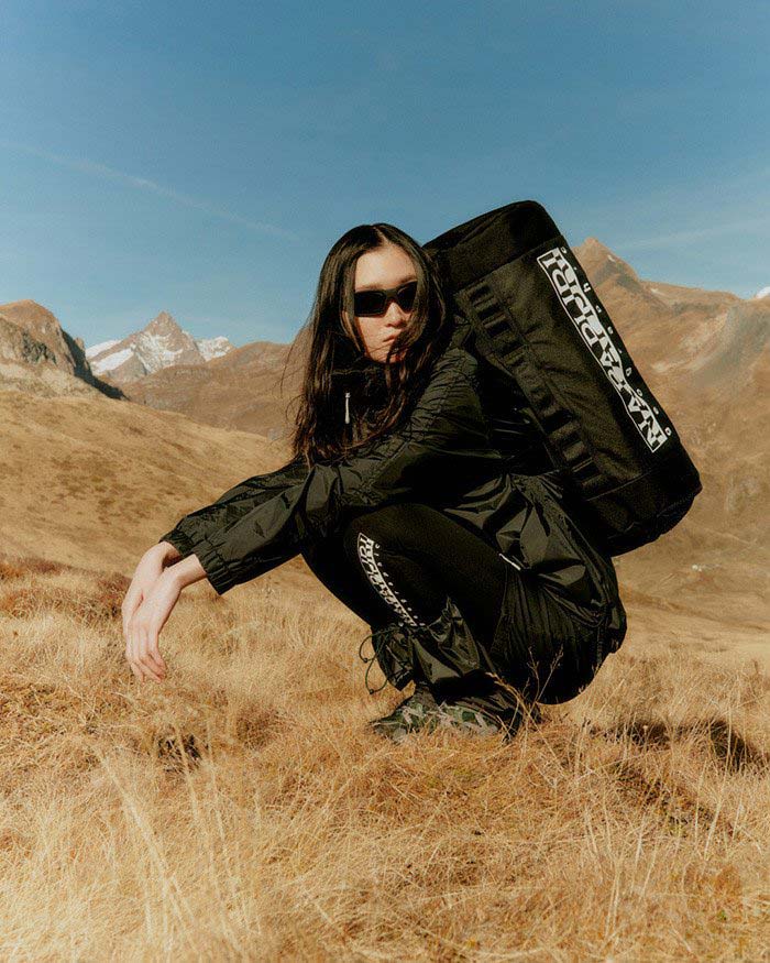 Alpine photo production service in Italy for the Napapijri campaign, managed by Courage Production