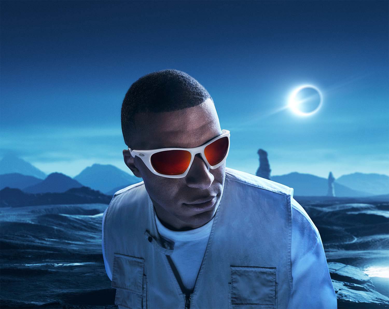 Kylian Mbappé on set during the commercial shooting in Italy