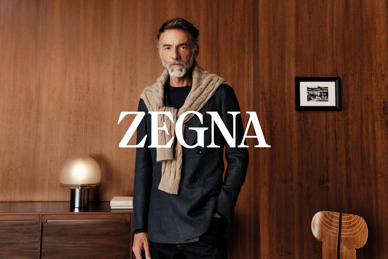 Photo production set and studio logistics in Milan for ZEGNA