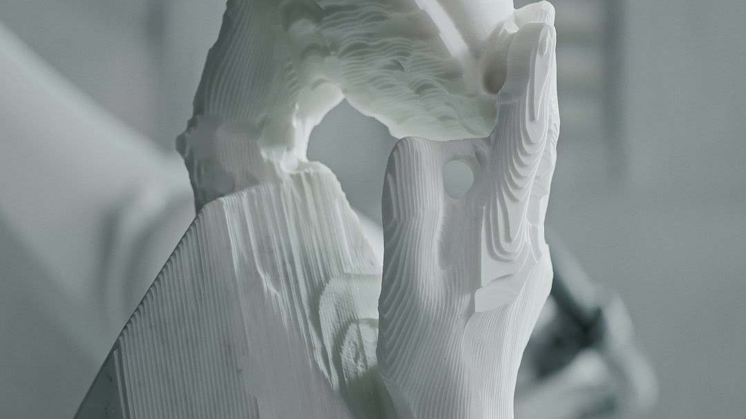 Reebok x NGG marble sneakers carved in Carrara, Tuscany