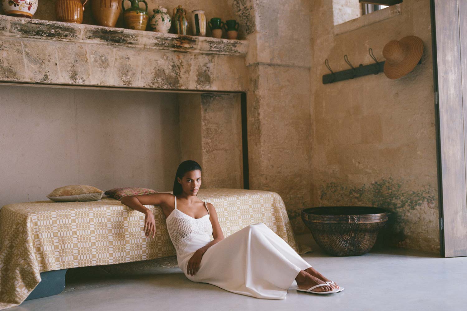 Meshky fashion photo shoot inside a private masseria in Puglia