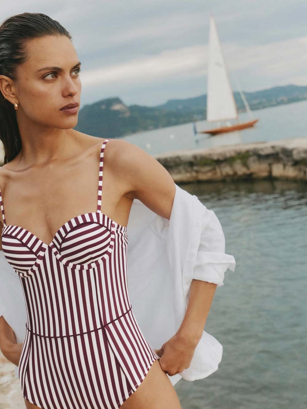 Boden campaign talent at the Lake Garda waterside, photo production by Courage Production