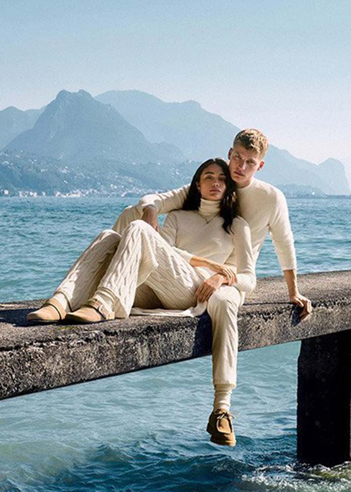 Courage Production managed the Falconeri cashmere photo campaign on Lake Garda, shot by Lala Serrano