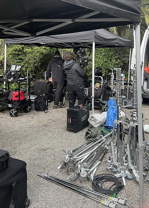 Event production equipment and logistics setup managed by Courage Production