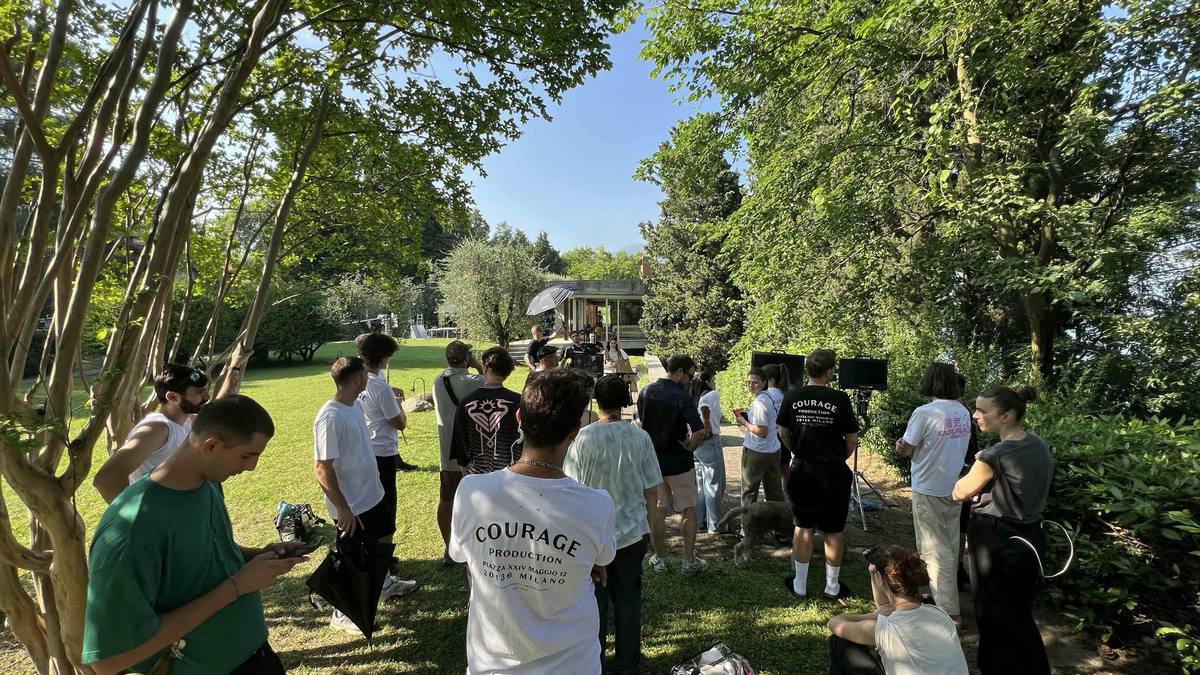 Managing local video crew and production setup on Lake Garda - Courage Production